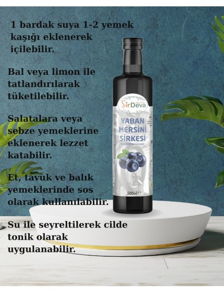 SirDeva Yaban Mersini Sirkesi Doğal Fermantasyon 500 ml